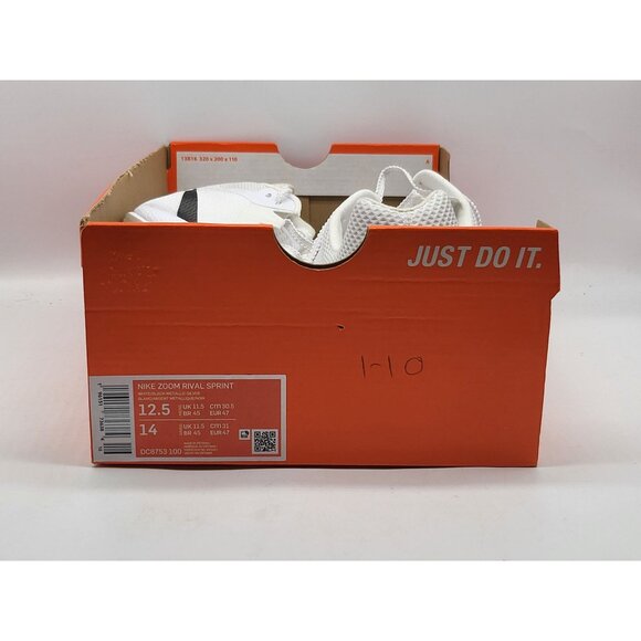 Nike Zoom Rival Sprint Track Spikes White/Black DC8753-100‎ Size 12.5 Mens - Picture 11 of 11